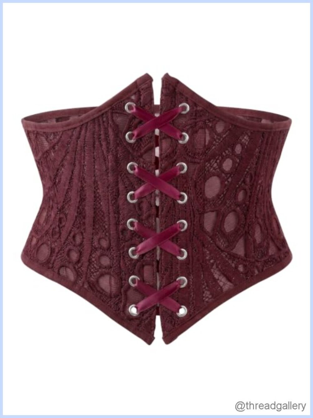 Lace Corset Belt Wide Floral Renaissance Waist Belt for Dresses